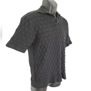 Free Planet Knitted Black Shirt with‎ Textured Design Sz L